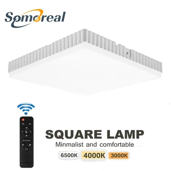 Kare LED tavan ışıkları 24W Kısılabilir banyo ışıkları Uzaktan Kumanda ile 3000 ~ 6500K IP54 Su Geçirmez banyo tavanı Lambası