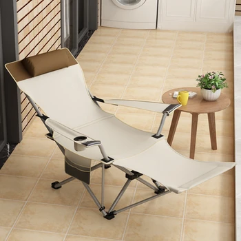 Katlanır Recliner Balkon Taşınabilir Siesta Katlanır Yatak Açık kamp sandalyesi Ofis Şekerleme Yatak Balıkçılık Tezgah plaj sandalyesi Mobilya