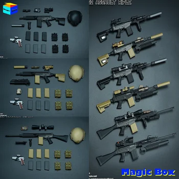 KOLAY ve BASİT ES 06034 1/6 Ölçekli PMC SA58 7.62 Keskin Nişancı Tüfeği Silah Seti Modeli için 12 
