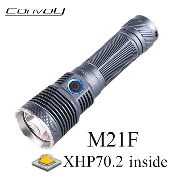 Konvoy M21F ile XHP70. 2 Led 5A Yüksek CRI El Feneri 21700 meşale ışık Tip-C Şarj Edilebilir Linterna Güçlü Kamp Lambası Latarka
