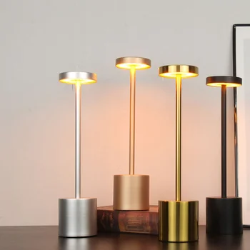 LED alüminyum alaşımlı masa lambası şarj edilebilir masa lambası dokunmatik karartma Metal masa lamba çubuğu oturma odası okuma kamp ışık