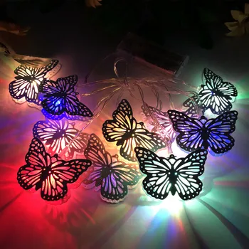 LED yavaş yanıp sönen kelebek ışık dize noel ağacı parti tatil pencere ekran avlu dekorasyon renkli ışıklı kolye