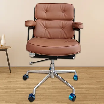 Lüks Oyun ofis koltuğu Deri Tasarımcı Masası Masaj ofis koltuğu Destek tekerlekleri Cadeira Para Computador Ofis Mobilyaları