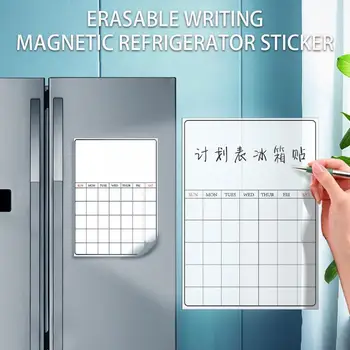 Manyetik Şeffaf Akrilik Takvim Kurulu Kullanımlık Zaman Çizelgesi Silmek kolay Buzdolabı Kurulu ile 6 Kalemler için Ev Ofis Okul W5O6