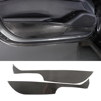 Mazda için MX-5 2016-2023 Yumuşak Karbon Fiber Araba Kapı Anti-scratch Paneli Dekoratif Sticker İç Modifikasyon Aksesuarları