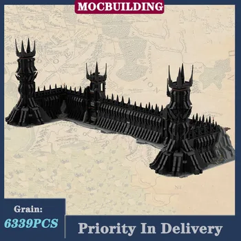MOC UCS Siyah Kapı Mordor büyük Modeli Montaj Yapı Taşları DIY Ünlü Film Koleksiyonu Serisi Oyuncak Hediyeler