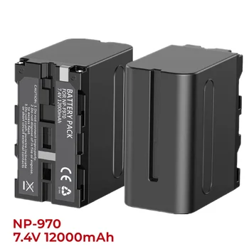 NP-F970 NP-F960 NP-F930 NP-F950 12000 mAh Yedek Pil ile Uyumlu Sony DCR-VX2100, FDR-AX1, HDR-AX2000, HDR-FX7, HVL-LBPB