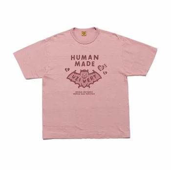 Pembe Yarasa İnsan Yapımı T Shirt Şantuk Pamuk Erkekler Kadınlar Kısa Kollu Tees T-Shirt