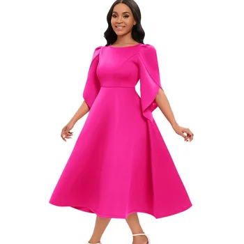 Petal Kollu evaze elbise Afrika Uzun Elbiseler Kadınlar için 2023 Yaz Satış Akşam Parti Yüksek Bel Robe Femme Artı Boyutu Bayanlar
