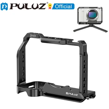 PULUZ Sony ZV-E1 Alüminyum Alaşımlı kamera kafesi Sabitleyici 1/4 ve 3/8 Vida Delikleri ile