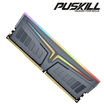 PUSKİLL RGB Memoria Ram DDR4 3200 MHz 8GBx2 3600 MHz 16GBx2 1.35 V XMP2.0 ısı emici UDIMM çift kanal masaüstü bellek