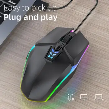 RYRA Yeni Kablolu Fare 6eys Bilgisayar Ofis Aydınlık Fare Oyun Fare Sessiz Ses dizüstü için fare PC Macbook