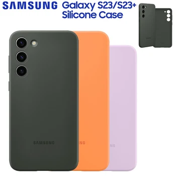 Samsung Resmi silikon kılıf koruma kapağı için Galaxy S23 Artı 5G Yumuşak Arka Darbeye Dayanıklı Kapak S23Plus S23 + Silikon Kapak