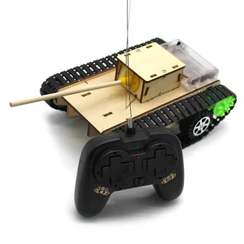 Simülasyon Tankı Modeli No. 3 (çift Motorlu Uzaktan Kumanda) Dıy Monte Oyuncak Teknolojisi Küçük Üretim