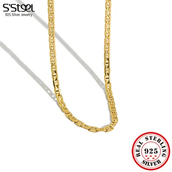 S'STEEL 925 Ayar Gümüş Zincir Gerdanlık Kolye Hediye Estetik Kişiselleştirilmiş Parti Kolye 2023 Trend Aksesuarları Güzel Takı