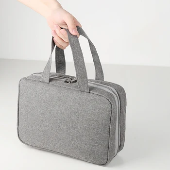 Su geçirmez Katlanır Kuru ve ıslak ayırma makyaj çantası seyahat Kozmetik saklama çantası büyük kapasiteli Kozmetik Çantası