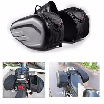 Su geçirmez Motosiklet yan Çanta Heybe Oxford Kumaş Eyer çanta Moto bagaj Kask Sürme Seyahat Çantaları