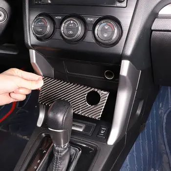 Subaru Forester 2013-2018 için Yumuşak Karbon Fiber Araba Merkezi Kontrol çakmak Paneli Kapak Trim Sticker Araba Aksesuarları