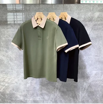 Sıcak satış B03525 Yeni Moda 2023 Polo gömlekler Popüler ünlü Marka Tasarım Parti tarzı erkek Giyim
