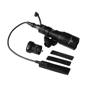 Taktik LED mini keşif el feneri, tek modlu silah ışık basınç anahtarı, avcılık ve yürüyüş için