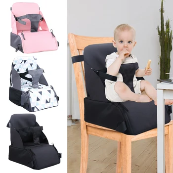 Taşınabilir Bebek Çocuk Çocuk yükseltici koltuk Minderi Sandalyesi Ayarlanabilir Sabitleme Kayışları Yürümeye Başlayan yükseltici koltuk Yemek Masaları için
