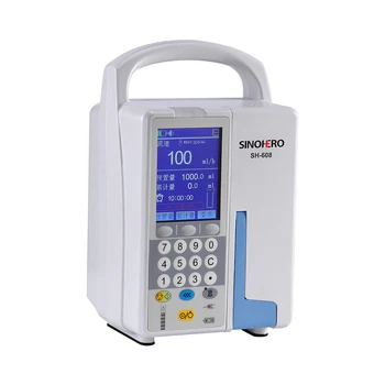 Taşınabilir İnfüzyon Pompası İnsan ve Veteriner için LCD Gerçek Zamanlı Alarm Elektronik infüzyon Şırınga Pompası SİNOHERO SH-608