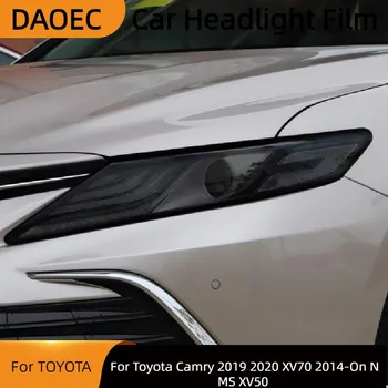 Toyota Camry 2019 2020 için XV70 2014-On NMS XV50 Araba Far Koruma Tonu Filmi Duman Siyah Şeffaf TPU Etiket