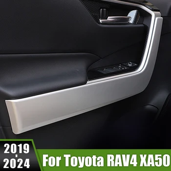 Toyota için RAV4 XA50 2019 2020 2021 2022 2023 2024 RAV 4 Hibrid Araba Kapı İç Kol Dayama Kolu ayar kapağı Anti-scratch Sticker