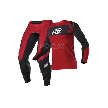 Troy Tilki 2021 erkek Mach Bir Honda Motocross Takımı MX Kırmızı Jersey Pantolon Combo Kir Bisiklet DH ATV UTV MTB dişli seti