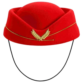 Uçuş Görevlisi Kap Şapkalar Hostes Şapka Kadın Kostüm Performans Dekoratif