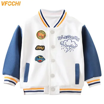 VFOCHI 2023 Erkek Kız Beyzbol Ceket Çocuk Mont kolej ceketi Bahar Unisex Çocuk Giysileri Giyim Bebek Erkek Bombacı Ceket