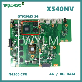 X540NV Anakart For ASUS X540NV X540N D540NV F540NV A540NV R540NV X580NV Laptop Anakart N4200 CPU 4GB / 8GB-RAM GT920MX-V2G