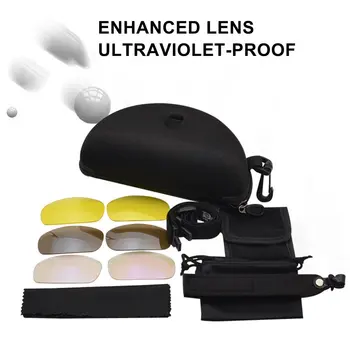 X7 Gözlük Fan Gözlük Gözlük PC Ayrılabilir Anti-darbe Alan Çekim Dayanıklı Spor Ayna Orijinal Kutusu 4 Lensler Güneş Gözlüğü