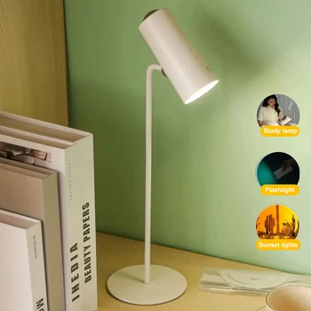 Yeni Masa Lambası Çalışma İçin Göz Koruması USB Dokunmatik Karartma Okuma Lambası El Feneri Yatak Odası Başucu Dekor Fotoğraf Gün Batımı masa lambaları