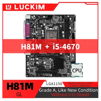 Yenilenmiş H81M-GL Anakart LGA1150 ı5-4670 Seti Kiti ile İşlemci