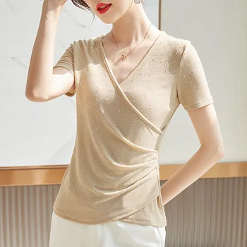 Yüksek Kalite 2023 Kadın Üst T-shirt Ortak Tasarım Kadın Bahar Sonbahar Seksi Kırpma Üstleri Elbise Moda Giyim Tees Y2k Goh