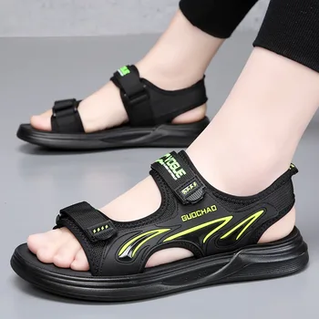 Yüksek Kaliteli Marka erkek plaj sandaletleri Açık erkek Trend kamp ayakkabıları Oymak gündelik erkek ayakkabısı Nefes Yaz