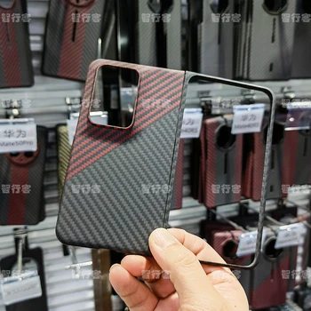 ZXKE karbon fiber telefon kılıfı ıçin OPPO BULMAK N2 ınce ve hafif nitelikleri aramid elyaf sert kabuk