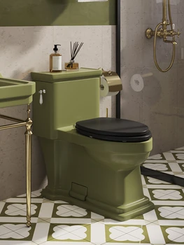 Çim Yeşil Retro Tuvalet Amerikan Tuvalet Sifon Tuvalet Kişilik Yaratıcı ve Klasik Ev Tuvalet