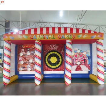 Ücretsiz Kargo 5x2. 5x3mH Karnaval Oyunları Combo Eksen Atma Halka Atmak Topu Atmak Şişme Spor Oyuncaklar satılık